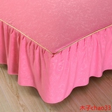 韩式纯色床罩单件床裙式双人1.5 1.8 2.0m米床裙四件套纯棉保护套