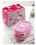 lock&lock乐扣乐扣 [韩国]Hello Kitty耐热玻璃保鲜饭盒两件套装