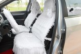 定做白色蕾丝公主女性四季汽车座垫蕾丝花边汽车坐垫套