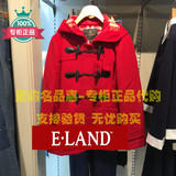 ELAND/依恋专柜正品代购大衣2016年冬装牛角扣毛呢外套EEJW64T52M