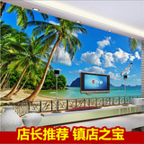 3D立体墙纸大型壁画海景墙布客厅电视背景墙壁纸自然风景无缝墙画