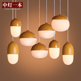 坚果吊灯北欧现代简约日式餐厅卧室儿童房单头创意个性艺术吊灯具