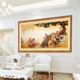 中式古典传说醉八仙人物 客厅书房背景墙纸壁纸 大型壁画 定制做