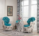 阿西娜欧式花瓣沙发椅 唯美贵妃沙发 新古典客厅圈椅 休闲坐椅