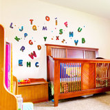 可爱卡通儿童房卧室房间装饰墙贴画可移除墙壁贴纸壁纸英文字母
