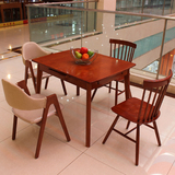 北欧日式 白橡木餐桌椅 现代简约原木可伸缩小户型长方形折叠餐桌