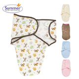 Summer infant 纯棉春季新生婴儿襁褓包巾睡袋 宝宝包被 简包装
