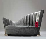 新款美式实木创意家具 异形双人沙发 欧式别墅样板房布艺沙发椅