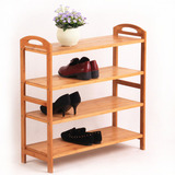 楠竹鞋架实木实板简易创意多层防尘鞋柜竹子宿舍木质置物架特价