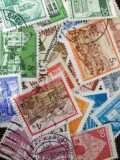 外国专题邮票 建筑普通邮票 信销盖销 50枚不同
