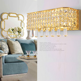 简约欧式时尚大气 宜家中式现代客厅卧室LED壁灯 背景墙水晶壁灯
