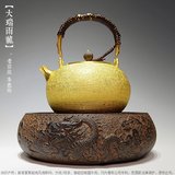 茶大师大瑞雨龙 老岩泥电陶茶炉 日本南部老铸铁壶生铁铜壶泡茶壶