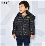 gxf 2015新款儿童羽绒服韩版修身童装薄款男女童保暖外套短款纯色