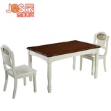 杰信木业 餐桌椅组合地中海餐桌实木一桌四椅 欧式家具套装6C03
