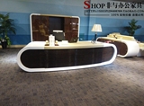 定做白色烤漆老板桌办公桌 时尚现代大班台总裁经理桌子上海订制