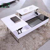 升降茶几多功能折叠小户型创意白色烤漆现代客厅家具简约时尚茶桌