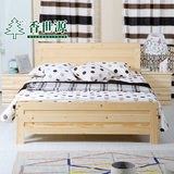 实木床1.5 1.8松木家具双人床2米单人床1.2简约 现代成人大床类