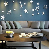 家居装饰水晶立体星星墙贴天花板墙贴婚房布置装饰用品墙贴电视墙