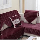 高档欧式紫色韩国毛绒沙发垫子防滑保暖加厚布艺时尚沙发坐垫定做