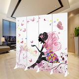 现代时尚屏风隔断 欧式客厅玄关卧室现代简约个性卡通创意折屏B