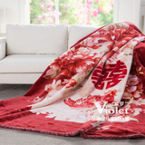 紫罗兰家纺 馨雅毛毯22 床上用品冬季加厚双层舒适休闲毯