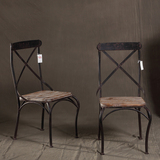 皇朗美式做旧复古椅子 铁艺休闲办公咖啡椅 吧台椅吧凳简约工业风