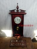热卖现代老机械挂钟555古董收藏钟表怀旧台钟圆玻璃上海国货电影