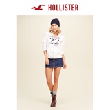 Hollister 刺绣标识图案帽衫卫衣  女   105023