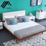 法黛妮北欧实木床双人床1.8米橡木大床日式现代1.5米成人床特价