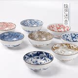 日式和风青花瓷碗 创意陶瓷碗 外贸餐具 手绘碗米饭碗泡面碗汤碗