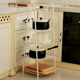 宜家创意白色梯形五层展示架置物架厨房客厅多用途收纳架花架