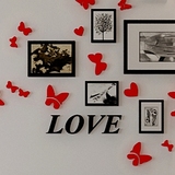 浪漫蝴蝶相框亚克力墙贴照片墙多框包邮儿童相框墙创意组合照片墙