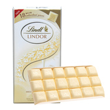 5件包邮 瑞士进口零食Lindt瑞士莲软心排块装白巧克力100g