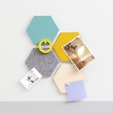 创意毛毡六角形智力板多功能彩色置物墙贴装饰板壁饰