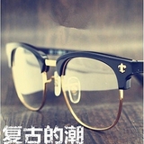 复古克罗心金属半框眼镜框潮护目镜男女眼镜架可配近视防辐射眼镜