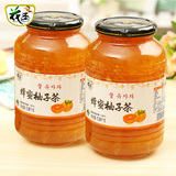 【送洋槐蜜】蜂蜜柚子茶1000g*2瓶蜜炼柚子茶韩国风味 春季冲饮品