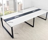 长方形洽谈桌办公桌家具大气会议台板式大型会议桌椅现代简约