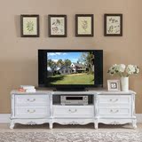 欧式电视柜组合法式电视机柜烤漆电视柜实木简约家具白色地柜家具