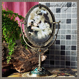 梳妆镜化妆镜/相框复古欧式绿野仙踪高档双面台式镜子创意公主