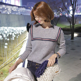 现货韩国代购babirolen  2016春季女装学院风基本款针织衫