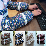 韩版纯棉蕾丝女长款袖套 秋冬季儿童成人办公室厨房防污护袖/套袖
