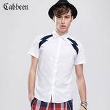 卡宾夏季新款男士短袖衬衫 纯棉贴布商务休闲衬衣B/3152111062