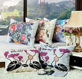 家用长方形沙发 高档床头靠垫/抱枕55X70cm欧式植物花卉包邮