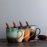 复古马克杯创意怀旧简约情侣一对星巴克陶瓷杯子带定制个性咖啡杯