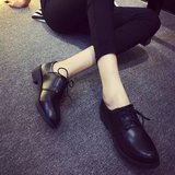 2016春季休闲皮鞋韩版中跟学生时尚女鞋粗跟厚底单鞋女士鞋工作鞋