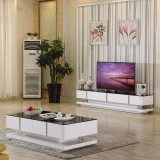 钢化玻璃茶几地中海电视柜简约现代组合时尚电视机柜客厅环保高档