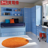 贝司得儿童家具定制作移门衣柜实木颗粒板书桌收纳子母双层床南京