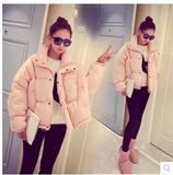 2015新款韩版短款棉衣女 学生修身棉袄羽绒棉服 冬装面包服外套女