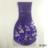 现代时尚居家摆设 可折叠塑料透明清新PVC插花花瓶鱼缸 大号 B型