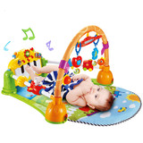 宝宝健身架脚踢音乐婴儿钢琴健身器踩踏游戏垫地毯玩具躺着坐0岁1